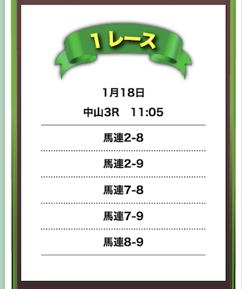 競馬エースのFREE買い目
